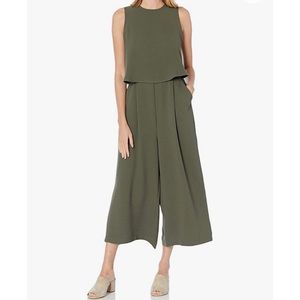 ☆ NWT mud pie celine olive green flounce jumpsuit ☆